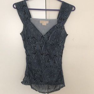 Michael Kors blue printed tank S